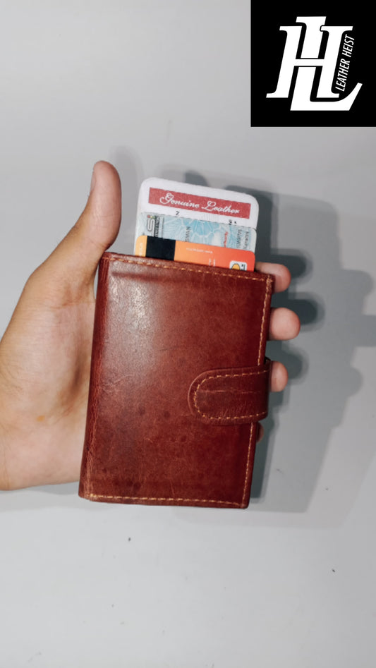 Pure Leather Wallet & Pop up card